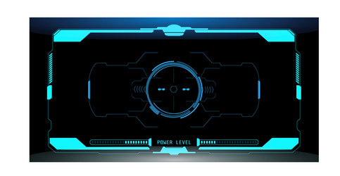 hud futuristic elements automatic virtual target vector image