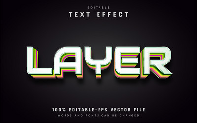 layer text editable effect vector image