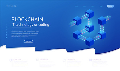 Quantum Blockchain Technology vector image