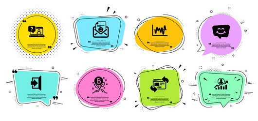 refresh website smile and stock analysis icons vector image