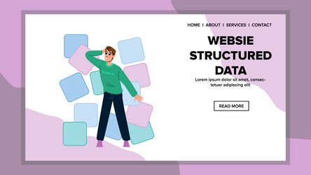 Business website structured data vector