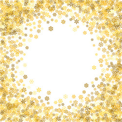 frame or border of random scatter snowflakes vector image