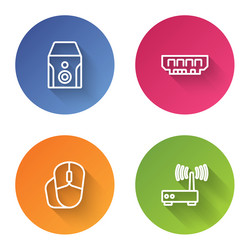 set line uninterruptible power supply ram random vector image