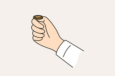 using coin for toss up and choosing between heads vector image