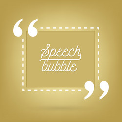 abstract concept empty speech square quote vector image