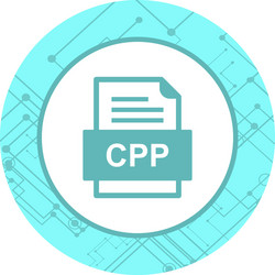 cpp file document icon vector