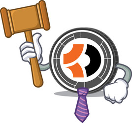 judge bitcoin dark mascot cartoon vector image
