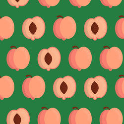 seamless abstract pattern of whole and cut peach vector