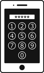 device lock code icon simple style vector image