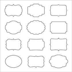 Vintage frames set - clipart bundle Royalty Free Vector