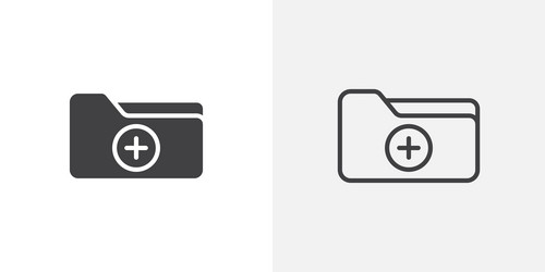 create folder icon set vector image