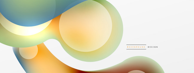 Fluid Abstract Background - Circles & Shapes vector image