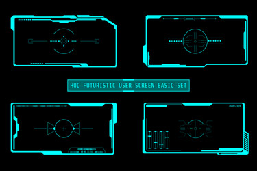 Futuristic HUD User Interface Elements vector image