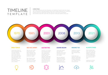 infographic milestones timeline template vector