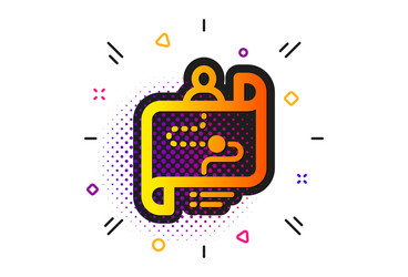 Timeline icon project process journey path sign Vector Image