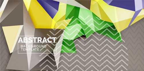 Triangular low poly background design vector