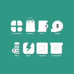 ui design flat icon app or website eps 10 vector image