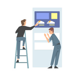 Ux or user experience designer creating product vector