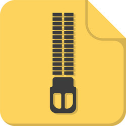 Zip archive color icon in flat style vector