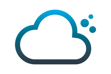 Cloud computing data logo icon design vector