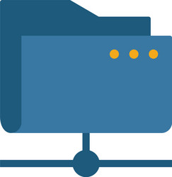 cloud folder icon simple element from web hosting vector image