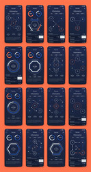 graphics infographics with mobile phone template vector image
