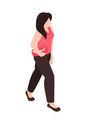 Isometric woman vector