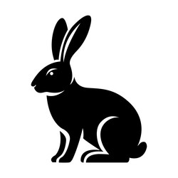 one rabbit silhouette Vector Image