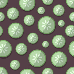 set of vegetables patterns in a flat style vector image