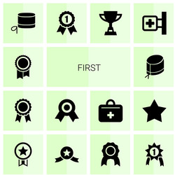 First icons Royalty Free Vector Image - VectorStock