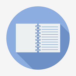 Flat style icon notebook vector