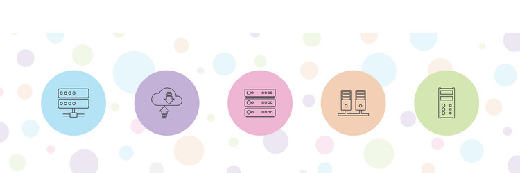 hosting icons vector