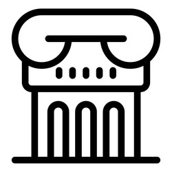 ionic order column standing tall representing vector image