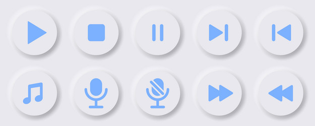 media control buttons are specifically vector image