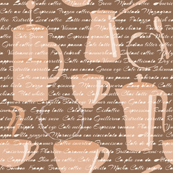 Seamless pattern with coffee types text vector