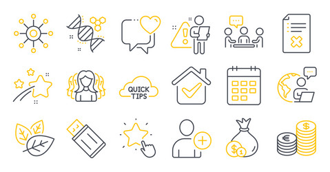 Set business icons such as usb flash add user vector