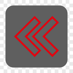 shift left rounded square button vector image