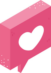 Happy valentines day speech bubble heart love Vector Image