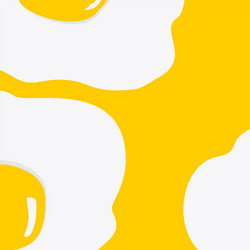 sunny side up eggs pattern texture with yellow vector image