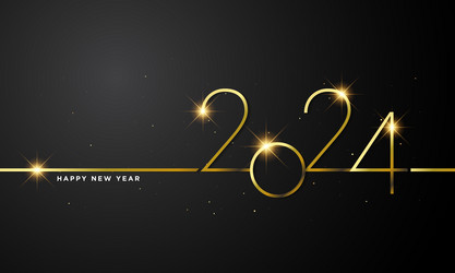 2024 happy new year background design vector image