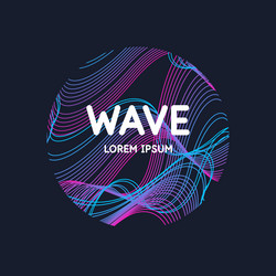 abstract background with dynamic waves line vector image