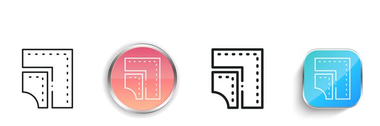fabric pattern icon thin linear regular vector image