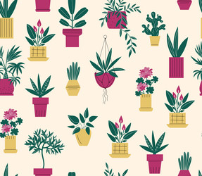 seamless pattern with different simple vector image