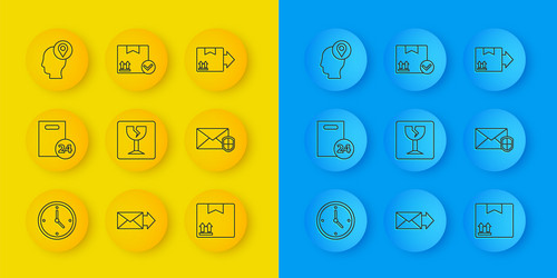 set line fast time delivery vector image