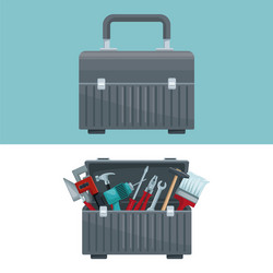 Toolbox Banner with Open and Closed Tools vector