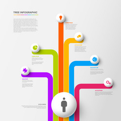 Tree infographics template with various diversity vector