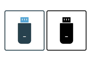 Usb icon related to device computer vector