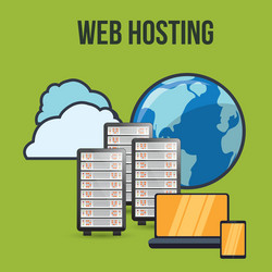 Web hosting design vector