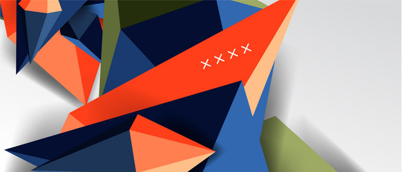 3d low poly abstract shape background vector image