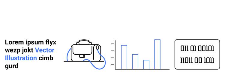 analytics and data representation with bag text vector image